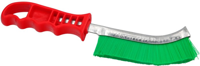 PVC-Handbürste mit rotem Griff