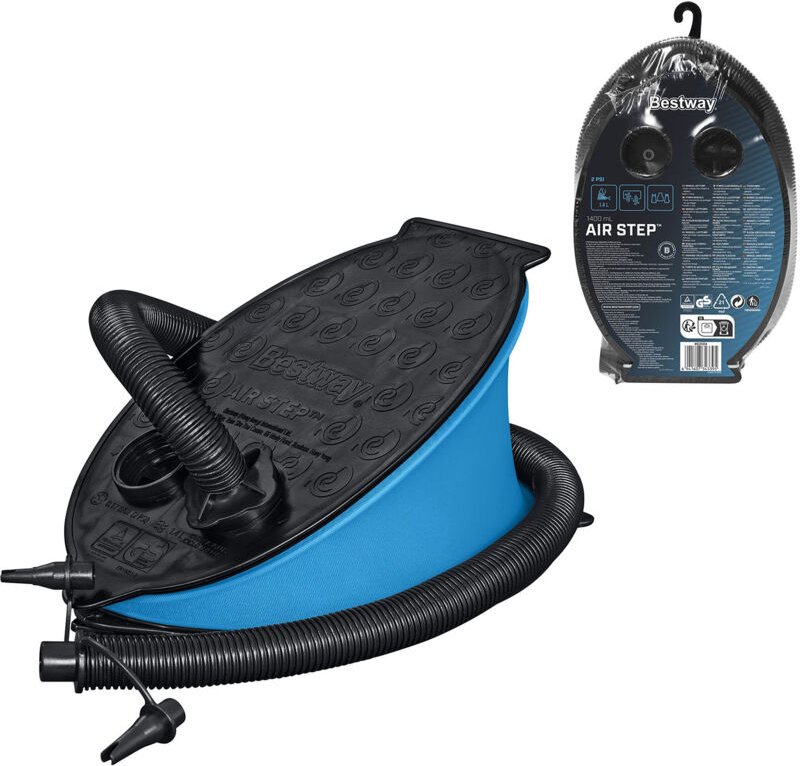 Bestway - Aufblasbares Fußbecken mit Aufblas- und Entleerungspumpe, Druck 2600 CC62004B