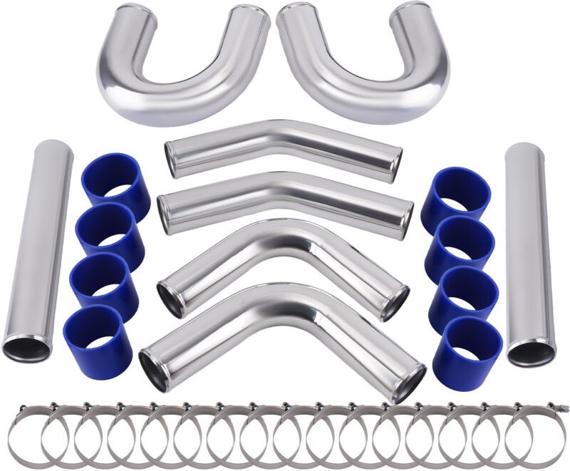 Universal 3" 76mm Ladeluftkühler Turbo Boost Piping Rohr Schlauch Kit Klemme Kit