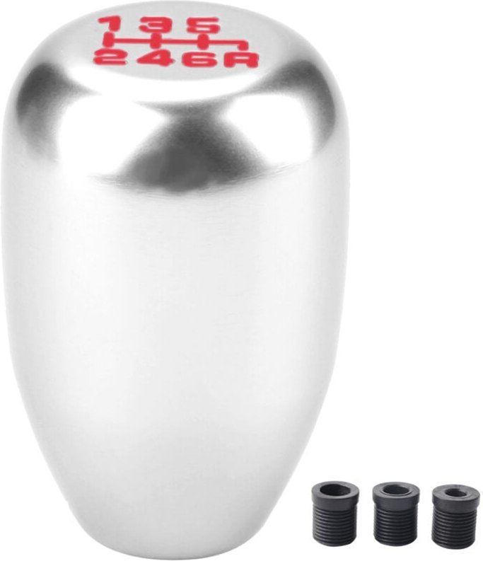 Eosnow - Auto Universal Modifikation Manueller Knopf Schaltkopf Schalthebel 6 Gang (Silber)