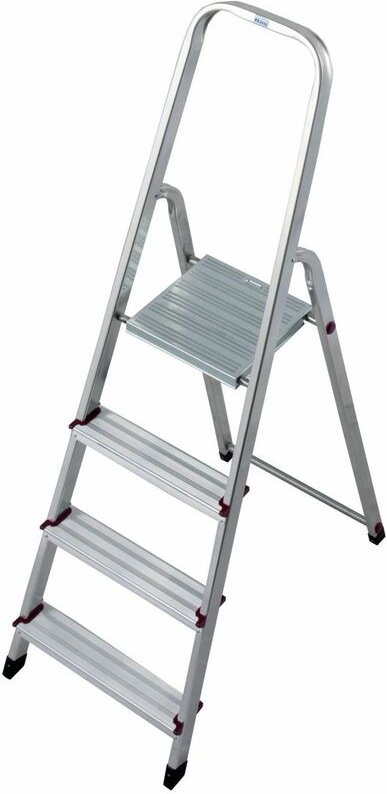 Krause - Corda Alu Trittleiter Stehleiter 4 Stufen Standhöhe bis 80 cm Klapptritt