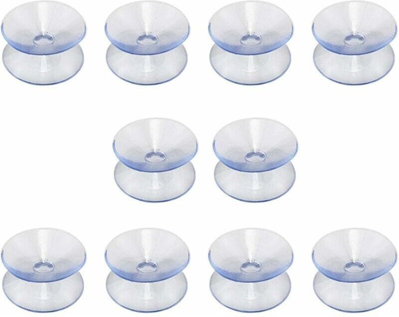 Doppelseitige Saugnäpfe, kompatibel mit Glastischplatten, 10er-Pack hakenlose Saugnäpfe für Spiegel, multifunktional, do...