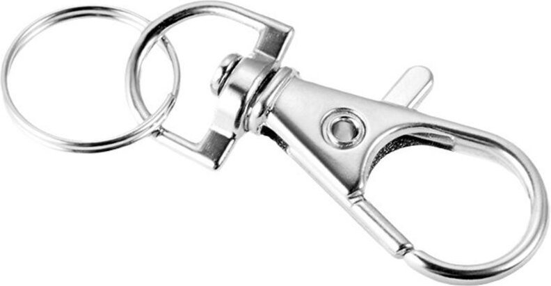 30 Stück Schlüsselringe, drehbare Karabiner, drehbare Metallschlüsselanhänger