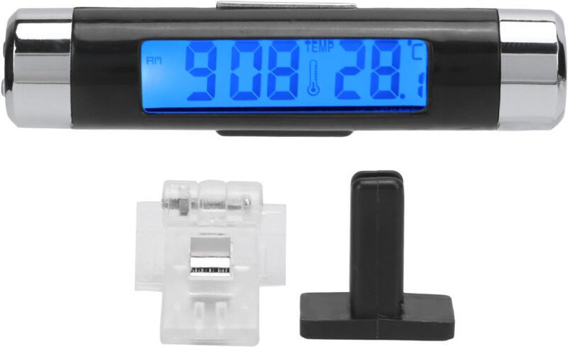 ZAICOLER Auto-Thermometer, 2-in-1-Digital-Auto-Thermometer mit stabiler schwarzer Innen- und Außenanzeige, blauer Hinter...