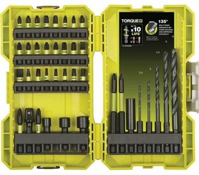 Aptel Stapelbarer Schlagbohrmaschinen-Koffer mit 38 Zubehörteilen