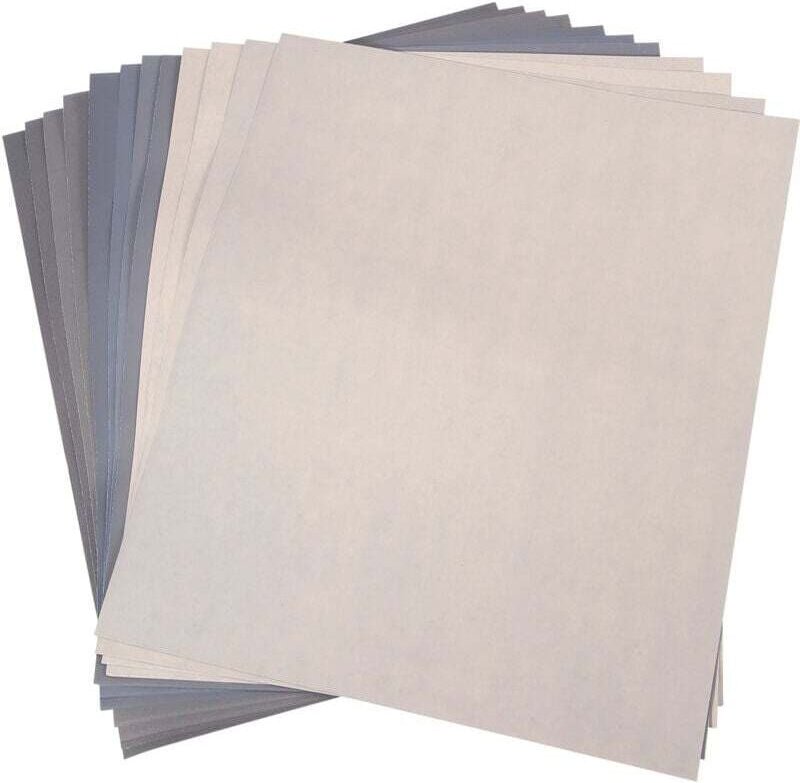 Schleifpapier Körnung 1500, 2000, 2500, 3000, 5000, 7000 zum Polieren, Nass- und Trockenschleifen, hohe Präzision, 12er-...