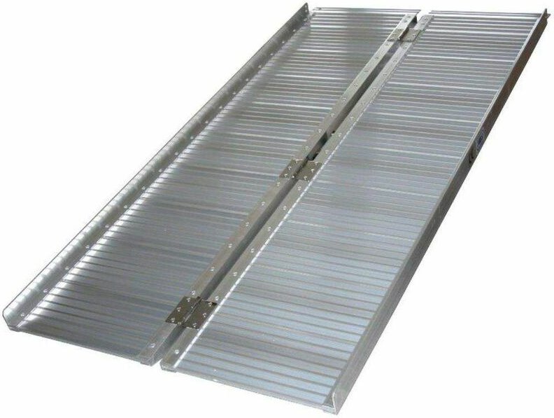 Varan Motors - SR607-5 ROLLSTUHL RAMPE KLAPPBAR ROLLSTUHLRAMPE FALTBAR 153CM 272KG FLACHRAMPE
