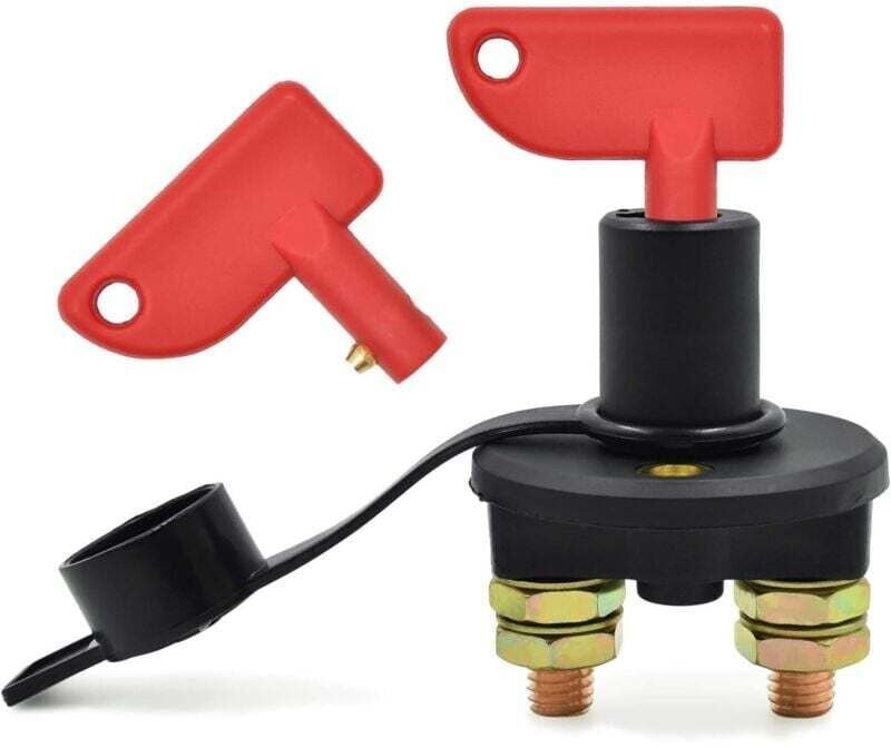 12V Batterietrennschalter mit Schlüsseln, 300A Batterieschalter für Boot, Auto und LKW
