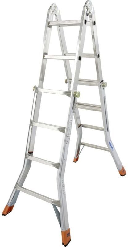 Aluminium-Gelenk-Teleskopleiter monto TeleMatic 5 m Doppelstufenleiter - Krause