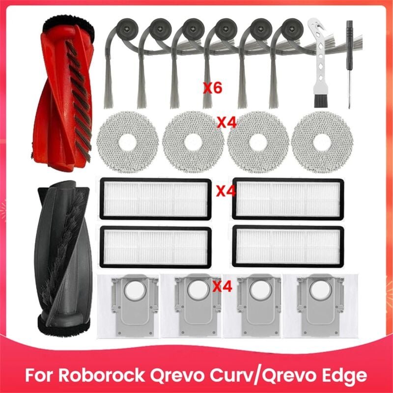 Zubehörset für die Hauptseitenbürste des Qrevo Curv-Roboters