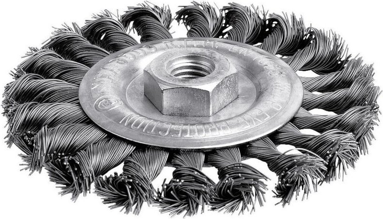 Rundbürste mit spiralförmigen Stahlborsten 115 12500