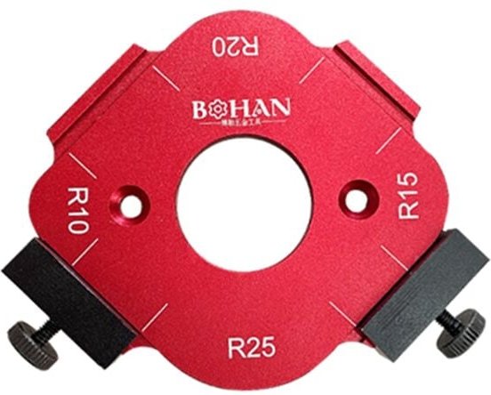 10-25R Holzplatte Radius r Platte Trimmmaschine Gravur Aluminiumlegierung Runde Ecke Jig Vorlage