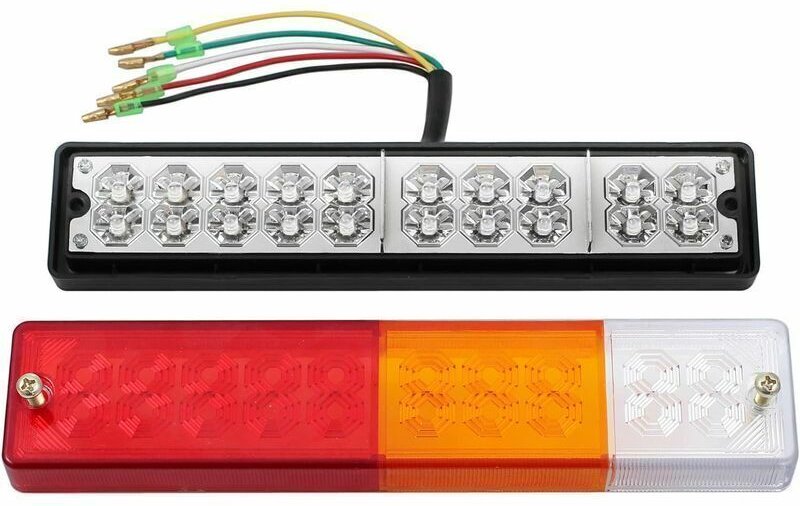 2 x LED-Rückleuchten, Rückfahrscheinwerfer, Bremslichter, Blinker, Rückleuchten, 40 LEDs, 12V/24V für Anhänger, LKW, Woh...