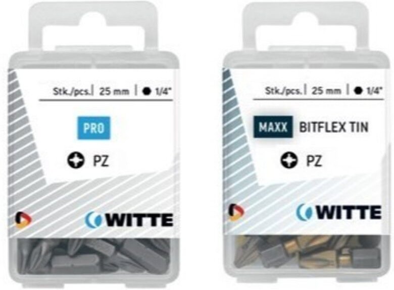 Witte 428445 - 15 Punkte in 25 mm langer Kunststoffbox (PZ 1 Bitflex Zinn)