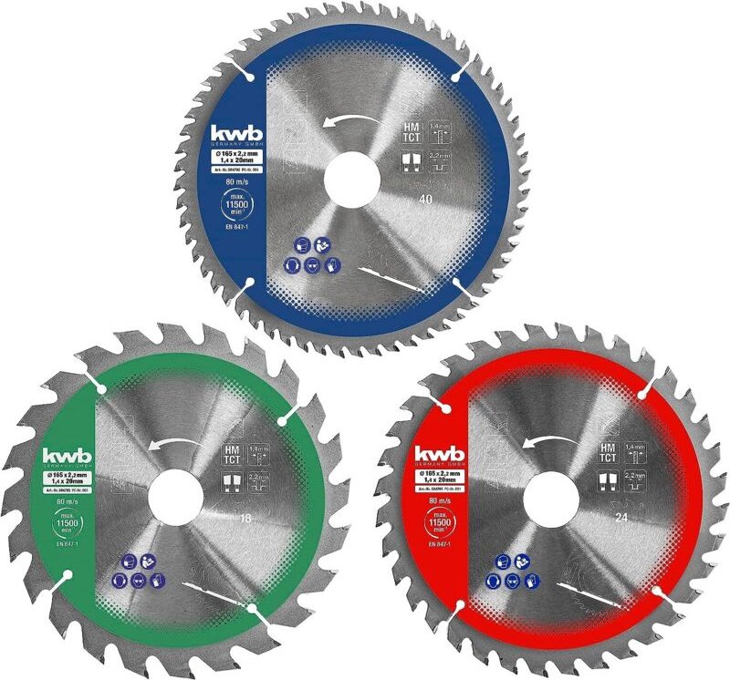 Kreissägeblattsatz 3t 165x20mm