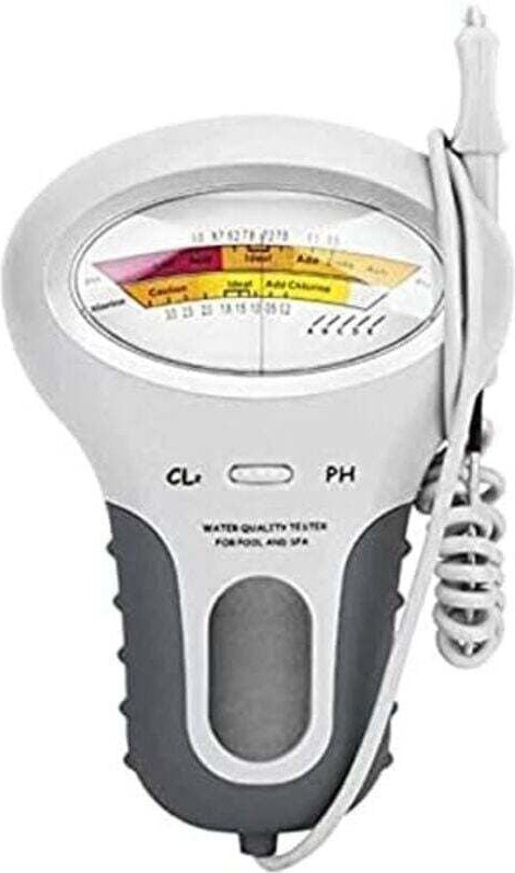Wasserqualitätsprüfer – pH-Meter & Chlortester für Schwimmbad- und Trinkwasser – Großes Display & Robust – Batteriebetri...