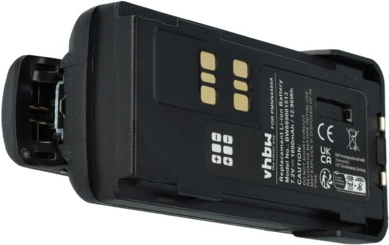Akku kompatibel mit Motorola DP4800, DP4800e, DP4601, DP4601e, DP4801 Funkgerät, Walkie Talkie (1800 mAh, 7,2 v, Li-Ion)...