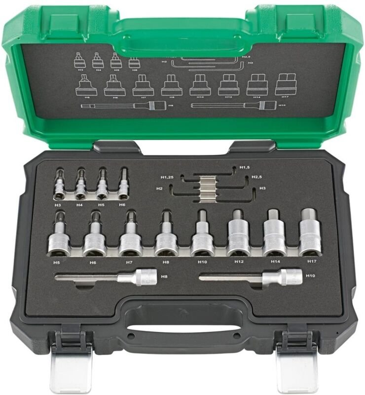 FP - Steckschl.-Grt. 1/4'+1/2' 19tlg. fortis