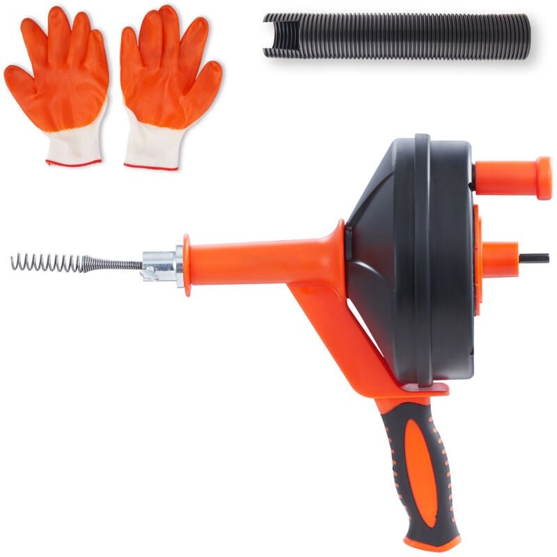 Mophorn - 25 Fuß Rohrreinigungsspirale, Rohrreinigungsspirale mit Bohraufsatz, Verstopfungsentferner für Küche, Bad und ...