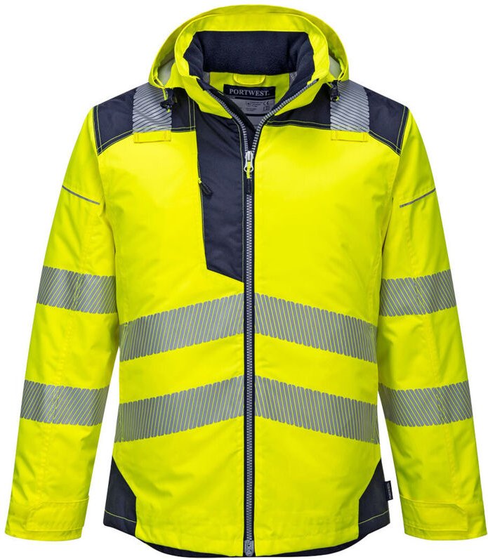 Parka Hv Pw3 Farbe: Gelb/marine Größe L - Portwest