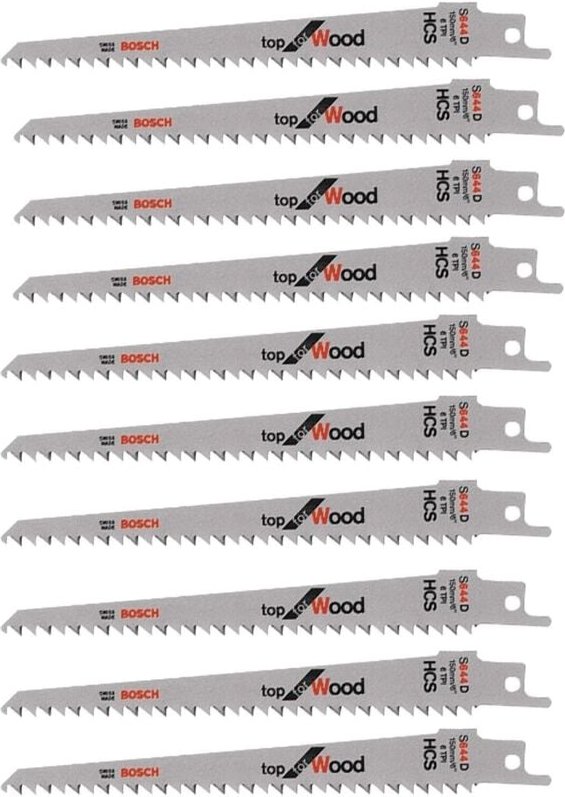 10x Säbelsägeblatt s 644 d Top for Wood - Bosch