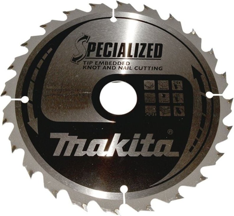 Sägeblatt specialized 190x30x24Z, Zahnwinkel 23°, 2,0 mm - Makita