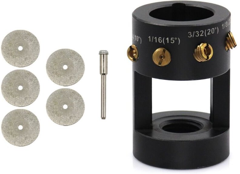 Wolframelektroden-Schleifkopf WIG-Schweißwerkzeug mit Mehrwinkel- und versetzt geschliffener Diamantscheibe