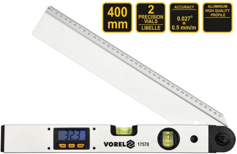 Digital LCD Blase Winkel 400 mm Grad mit Messern 0 - 230 Grad