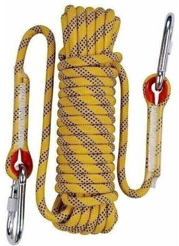 Outdoor-Kletterseil, 12 mm Durchmesser, hochfestes Seil, geflochtenes Nylon-Sicherheitsseil, Länge 30 m, für Wandern, Sp...