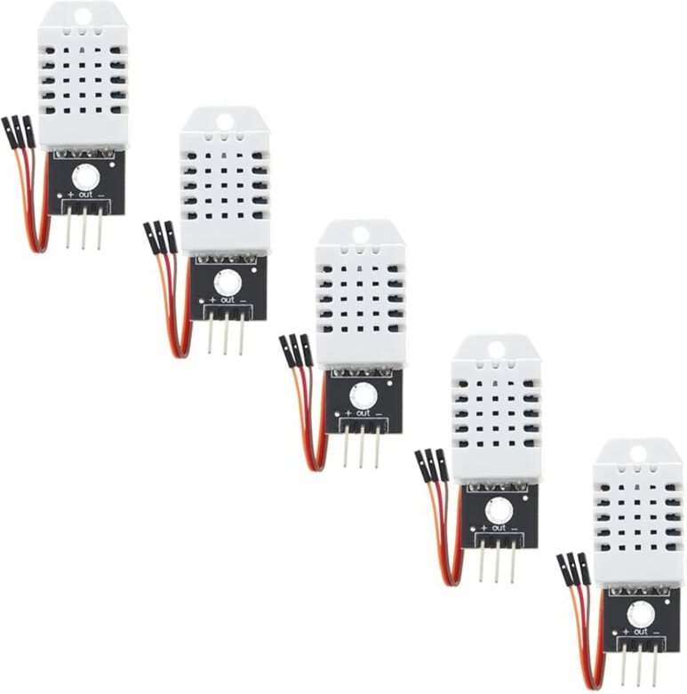 Tlily - Temperatur- und Feuchtigkeitssensor für , - inkl. Anschlusskabel, 5 Stück