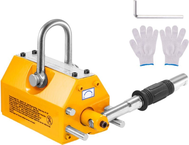 Magnetlift – 1320 lb Kapazität, 2,5-facher Sicherheitsfaktor, Neodym und Stahl, permanenter Hebemagnet mit Entriegelung,...