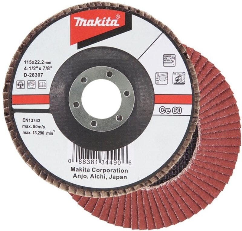 Fächerschleifscheibe 180 mm, 60F, CE60 - Makita