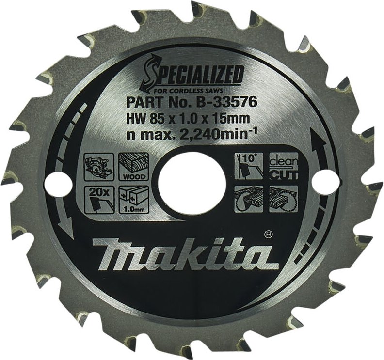 Piła tarczowa 85x15x20z specjalized drewno - Makita