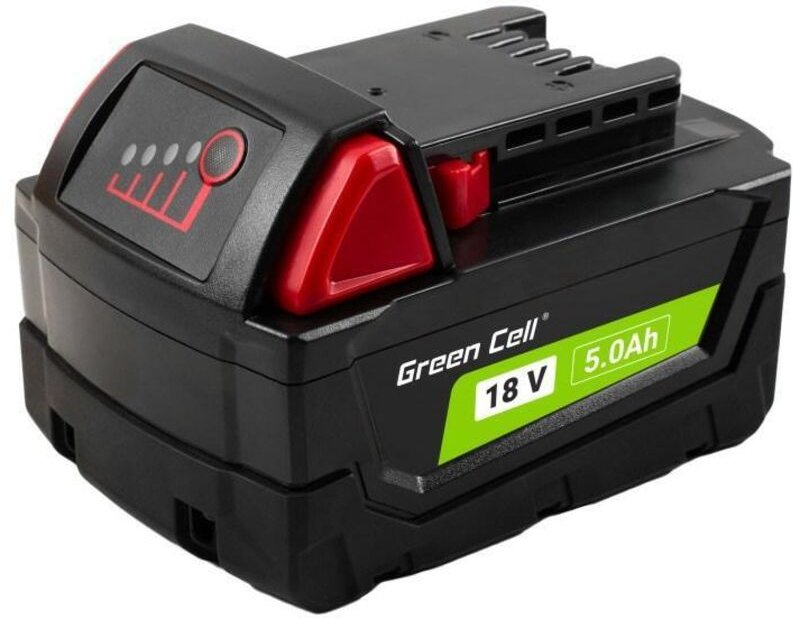 Green Cell M18 Batterie 18V 5Ah Lithium-Ionen Hochleistungsbatterie