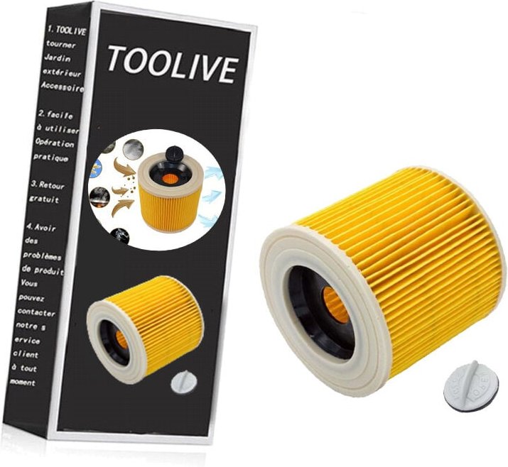 2x Filter für Kärcher Staubsauger Ersatz für Kärcher WD3 Filter kompatibel mit Kärcher WD2 WD 3 WD1 MV3 MV2 ersetzt 6.41...