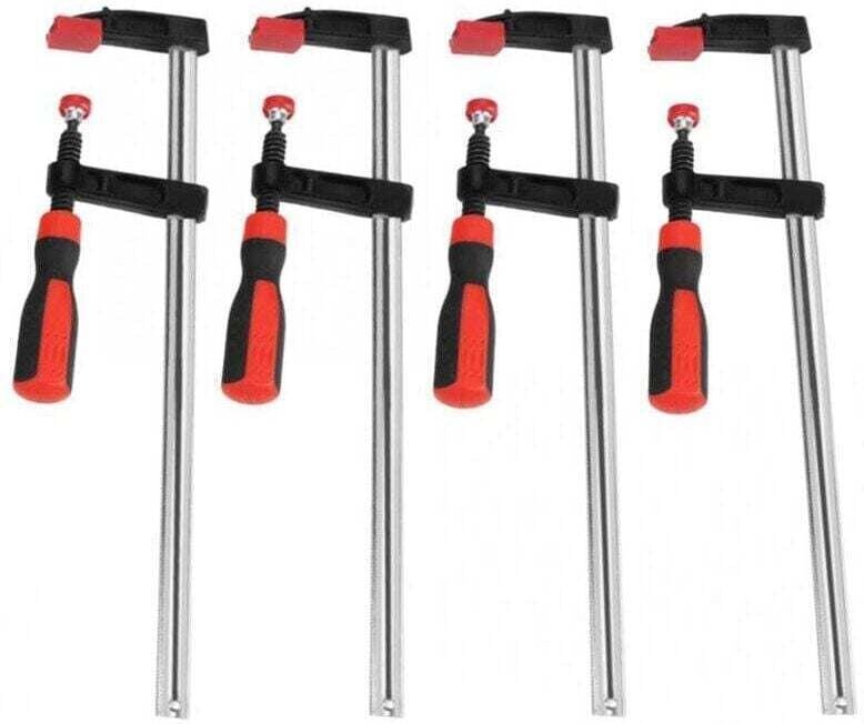 Set mit 4 robusten F-Zwingen für die Holzbearbeitung, Schnellspannmechanismus, Heimwerker-Werkzeugset, 50 x 300 mm