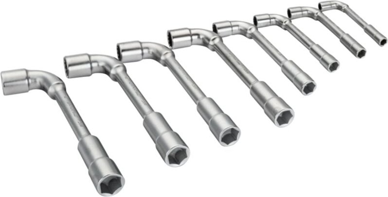 Metrischer, gekröpfter Doppelsteckschlüssel-Satz mit 12x6-Punkt-Dynamic-Drive-Profil - 8 Stück/Packung - Bahco