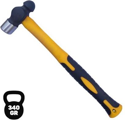 Blim - hammer de ball - Gewicht 340 gr - Kopf degeschmiedeter Stahl - Griff defibre deglass - Farbe schwarz