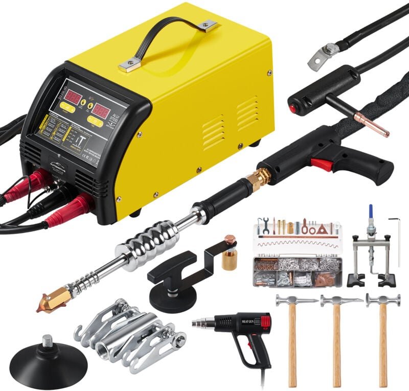 Dual Pro Bolzenschweißgerät, 5 kW, Auto/Manuell, 10 Modi, für Stahl- und Aluminiumreparatur - Mophorn