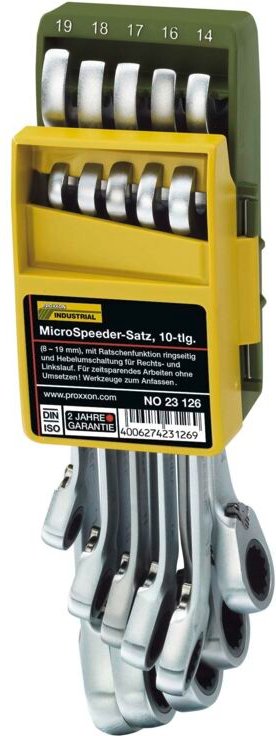 Thumbnail - Proxxon - MicroSpeeder-Satz im Klapphalter, 8 - 19 mm (10-teilig) - 23126