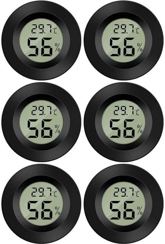 3er-Pack Mini-LCD-Digitalthermometer-Hygrometer für Büro, Küche, Humidor, Inkubator, Reptilien