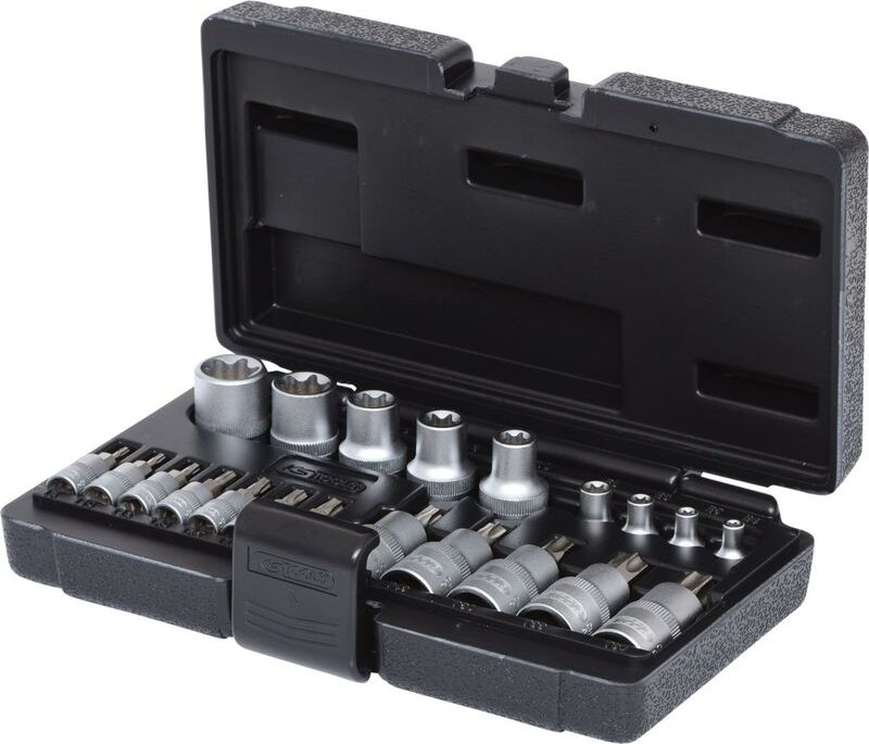 1/4'+1/2' Torx-Steckschlüssel-Satz, 21-tlg