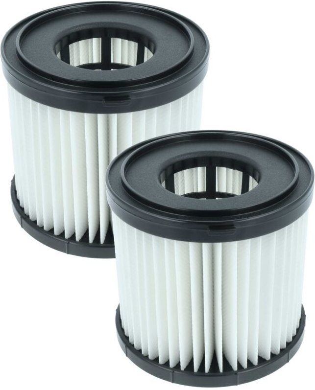 vhbw 2x Faltenfilter Ersatz für Ryobi A32RF08, A32VC05 für Staubsauger - Patronenfilter Schwarz Weiß