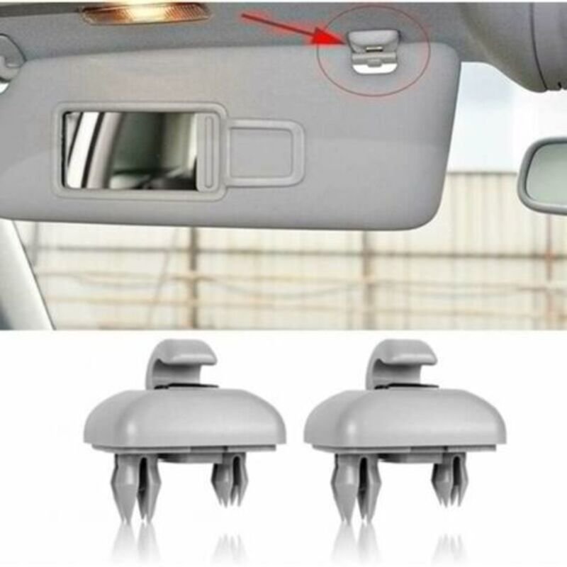 2er-Pack Befestigungshaken für Auto-Sonnenblende mit Clip für Au-di A1 A3 A4 A5 Q3 Q5 8U0857562A 8E0857563A A7 B6 B7 B8 ...