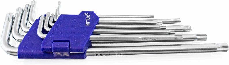 9-tlg Torx Schlüssel Schraubedreher Satz Innentorx T10-T50 extra lang