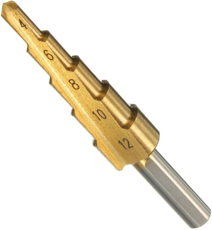 Tlily - HSS-Bohrer Step Tapered Titanium für Schraubendreher 4-12mm