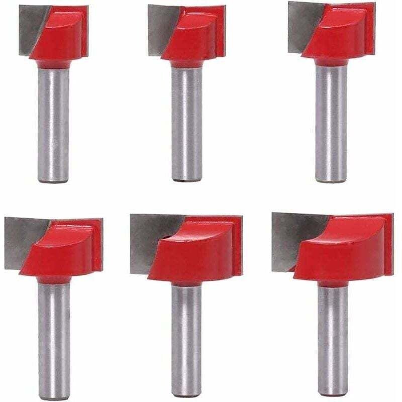 Reinigung der unteren Fräser. 8-mm-Schaft-Holzfräser, 8-mm-Schaft-Bündigfräser-Schablone für Einsteckscharniere, 6-teili...