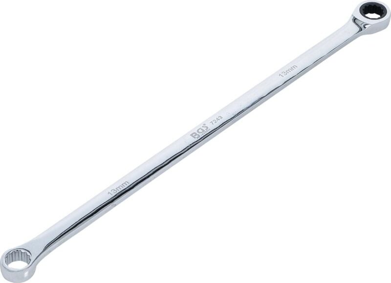 BGS 7243 Ratschenring- und Ringschlüssel, extra la ng, SW 13 mm