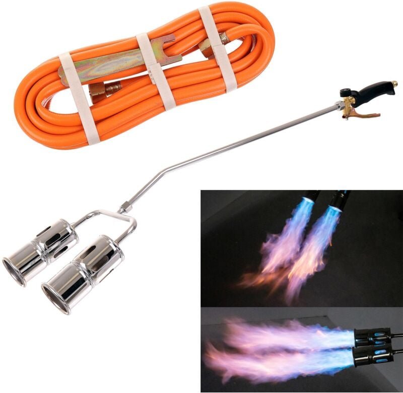 UP306 Dachdeckerbrenner 85cm 2 Düsen 60mm + 5m Schlauch