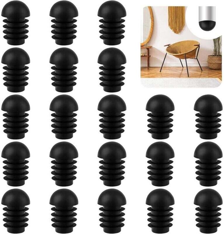 Runde Stuhlbeinkappen – 50er-Packung, Stuhlbeinschoner, Rohrkappen, 19 mm Durchmesser
